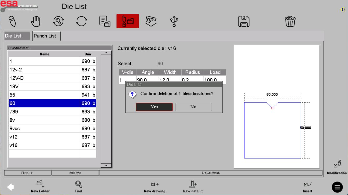 ESA S840: organize and back up the tool library reference screenshot