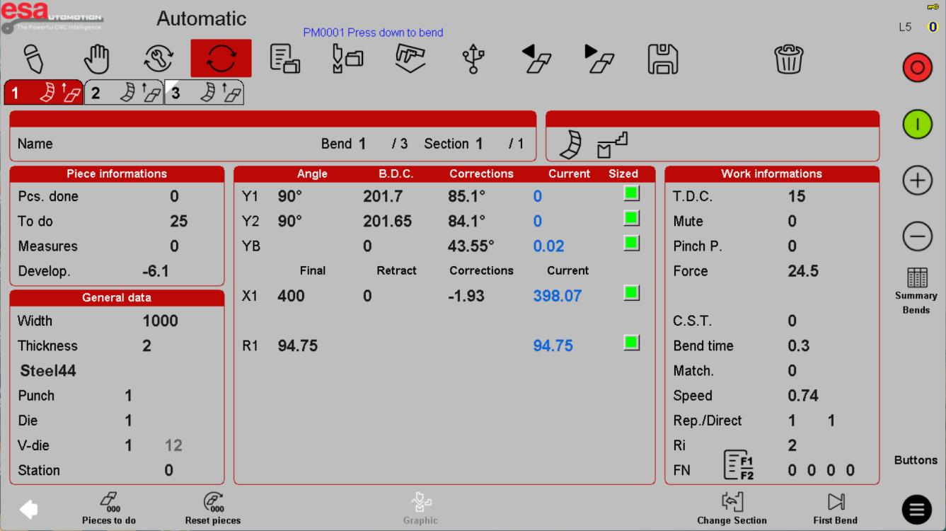 ESA S840 automatic mode: production readiness reference screenshot