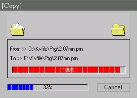 Backup selection dialog