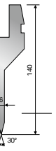 Acute angle press brake punch profile